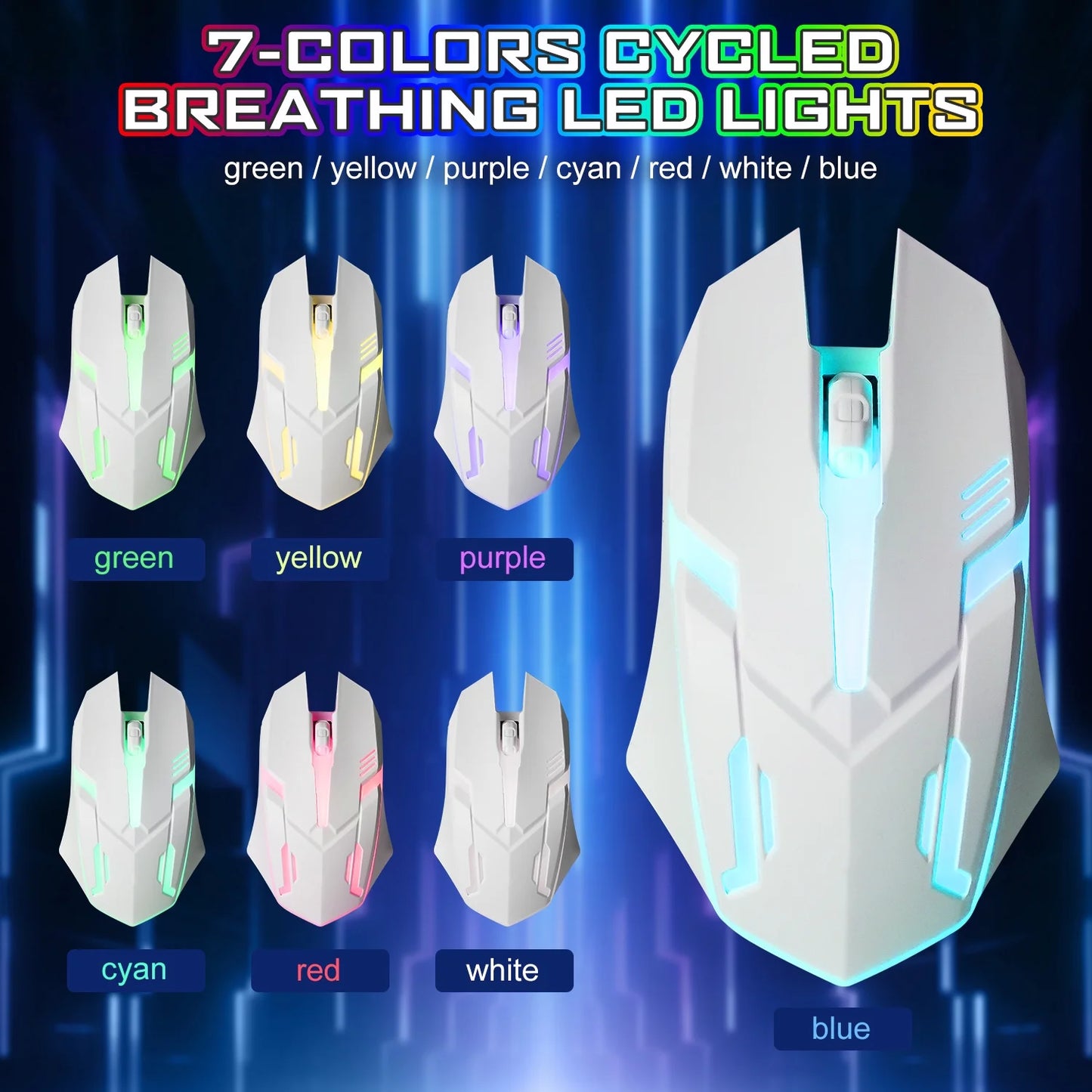 LED Multi-Colored Gaming Keyboard and Mouse combo