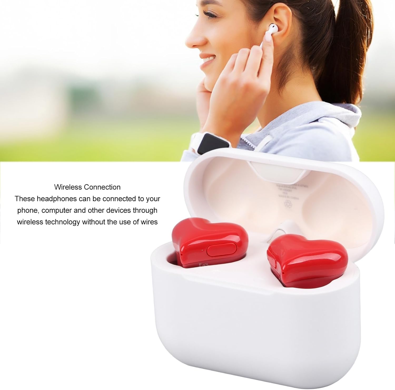 Heart shaped earbuds for your loved one