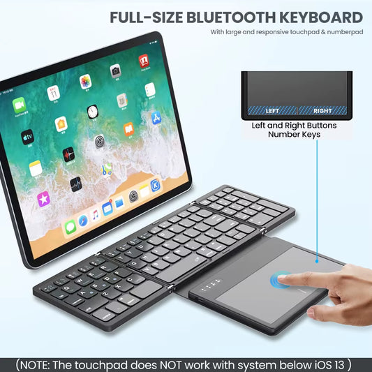 Portable Wireless Folding Bluetooth Keyboard 