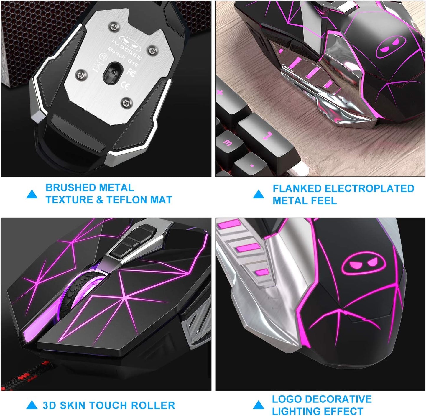 G10 Gaming Mouse Wired with 7 Breathing LED Colors.