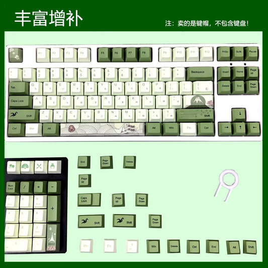 127 Keys Cherry Profile Matcha Green Mechanical Keyboard