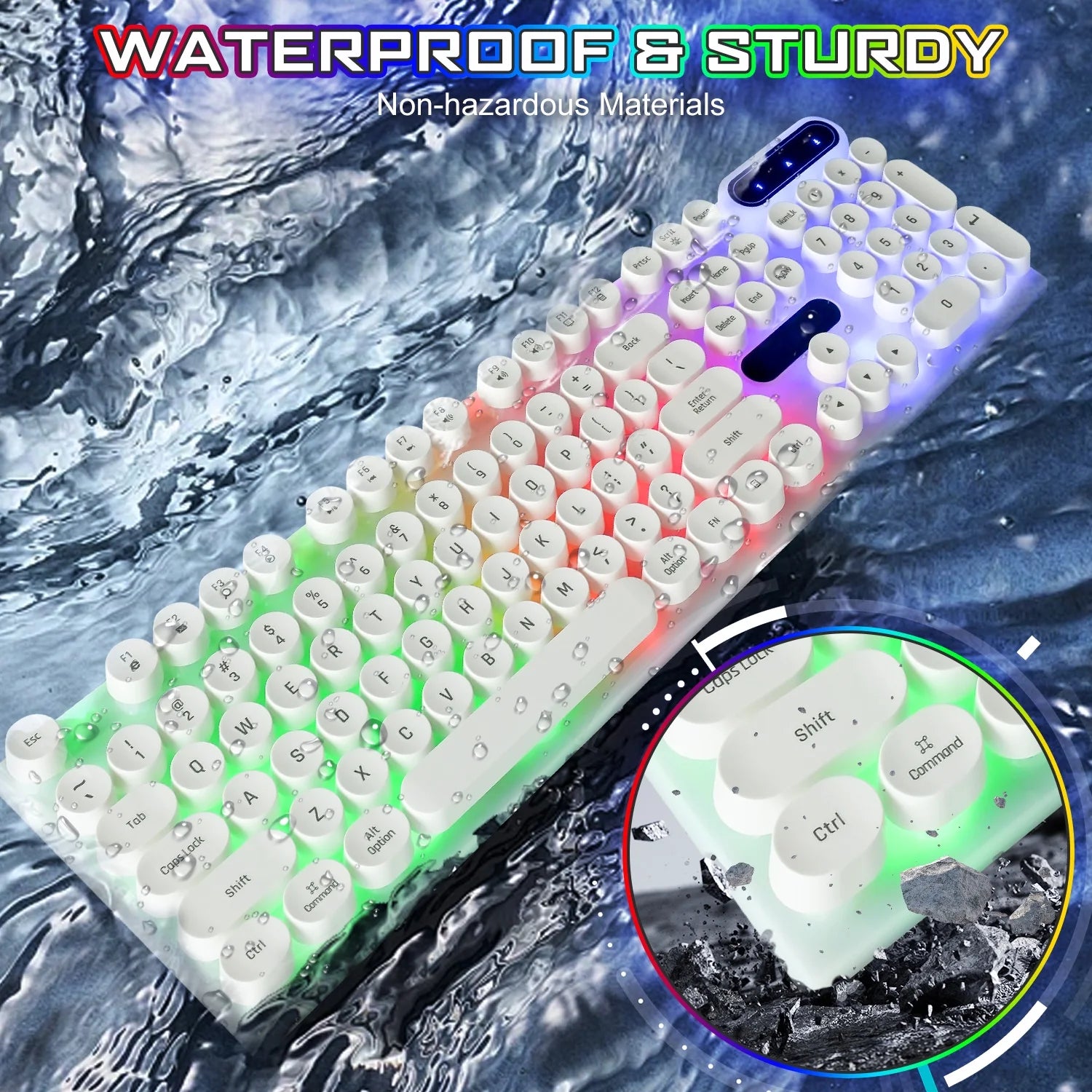 LED Multi-Colored Gaming Keyboard and Mouse combo