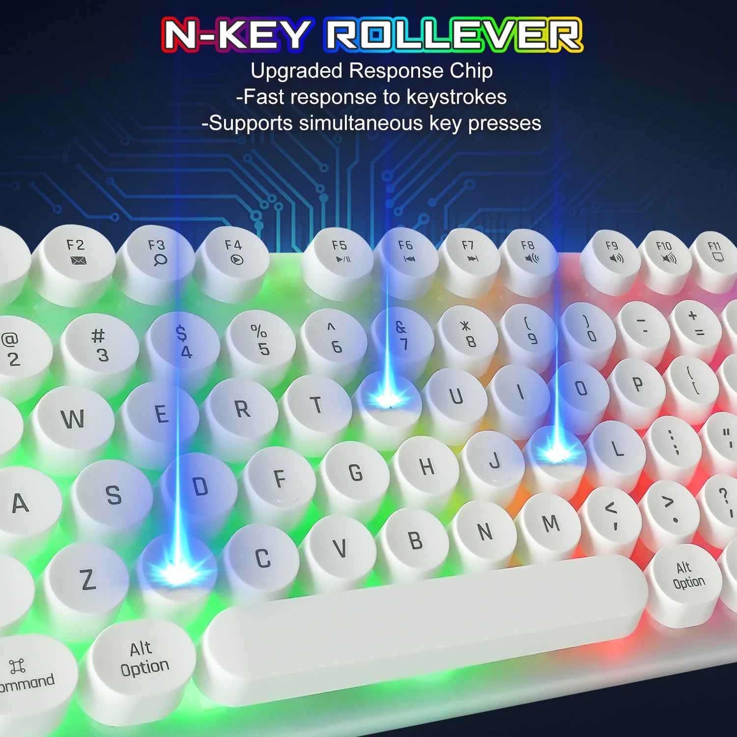 LED Multi-Colored Gaming Keyboard and Mouse combo